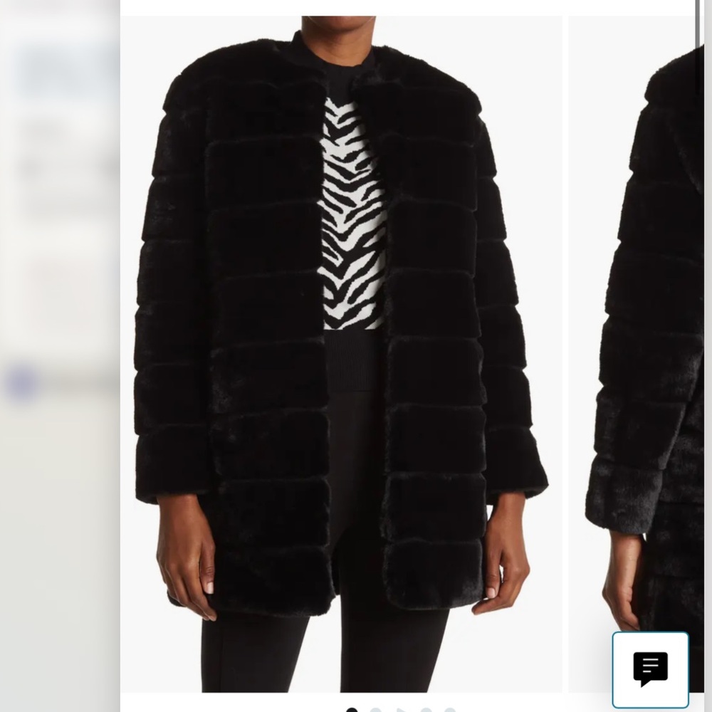 Bb Dakota Black Faux Fur Coat